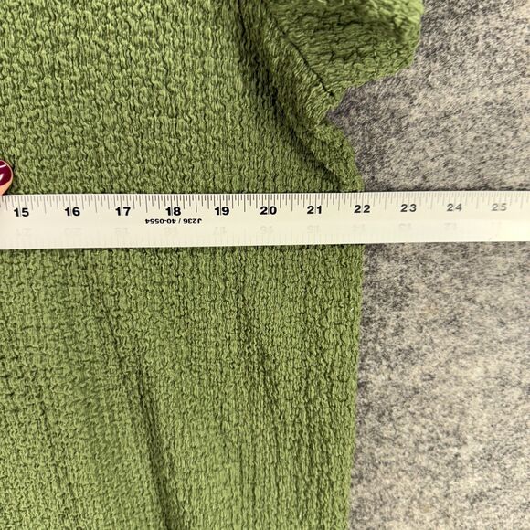 Time And Tru Blouse Women 3XL Green Short Sleeve Square Neck Pullover Casual - Picture 5 of 7